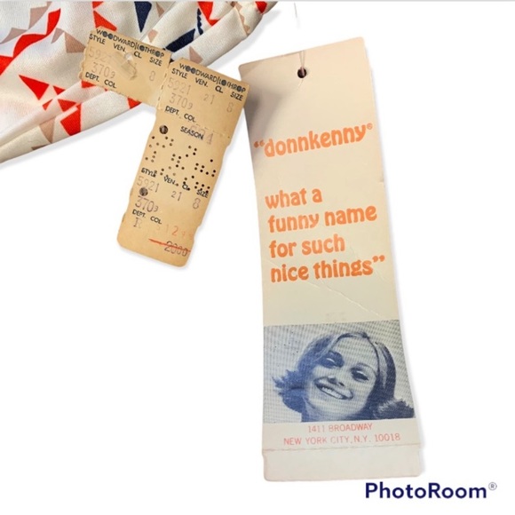 Vintage DONNKENNY Women's Polyester 70s Blouse 7/8 Single Stitch Elastic Arms - Picture 10 of 16